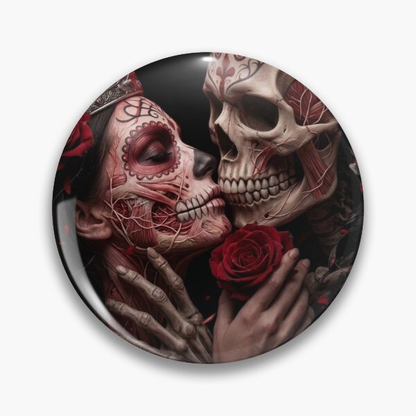 Item preview, The Kiss of Death — Gothic Lovers Anatomical Art Print designed and sold by SipWithStyleArt.