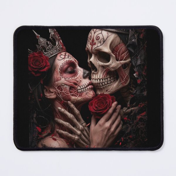 Item preview, The Kiss of Death — Gothic Lovers Anatomical Art Print designed and sold by SipWithStyleArt.