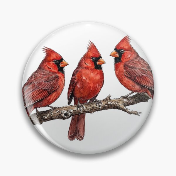 Item preview, Three Red Cardinals  designed and sold by Roy & Tiffany.