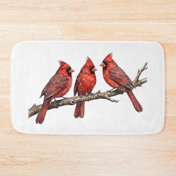 Item preview, Three Red Cardinals  designed and sold by Roy & Tiffany.