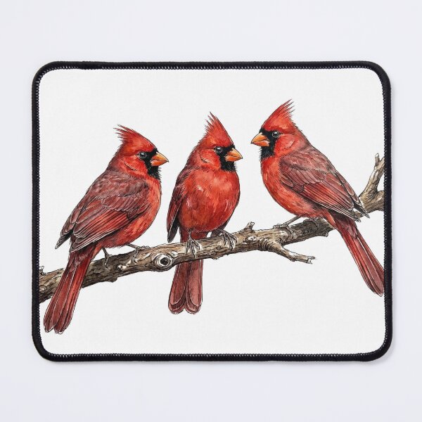 Item preview, Three Red Cardinals  designed and sold by Roy & Tiffany.
