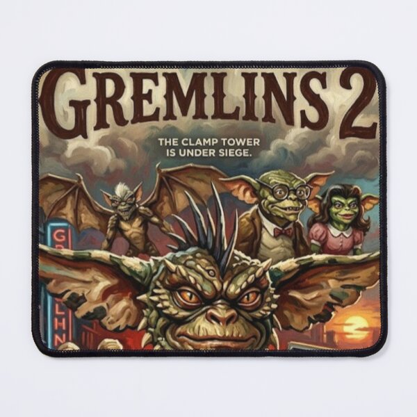 Item preview, The Clamp Tower is Under Siege! – Gremlins 2 Fine Art Print designed and sold by Art's Diner.