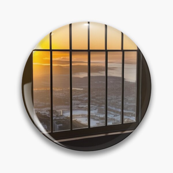 Item preview, Architecture - Window on the City, Golden and Minimalist Sunset designed and sold by Reverso-Design.