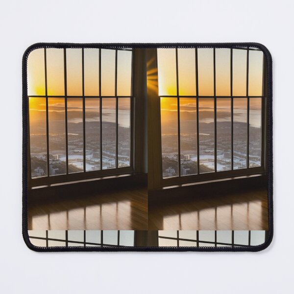 Item preview, Architecture - Window on the City, Golden and Minimalist Sunset designed and sold by Reverso-Design.