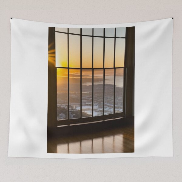 Item preview, Architecture - Window on the City, Golden and Minimalist Sunset designed and sold by Reverso-Design.