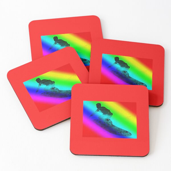 Item preview, Surfing thru the life ,surfing person on rainbow colours  designed and sold by wallartofmio.