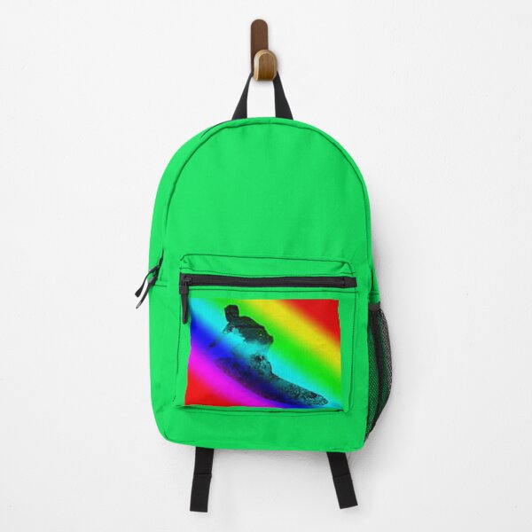 Item preview, Surfing thru the life ,surfing person on rainbow colours designed and sold by wallartofmio.
