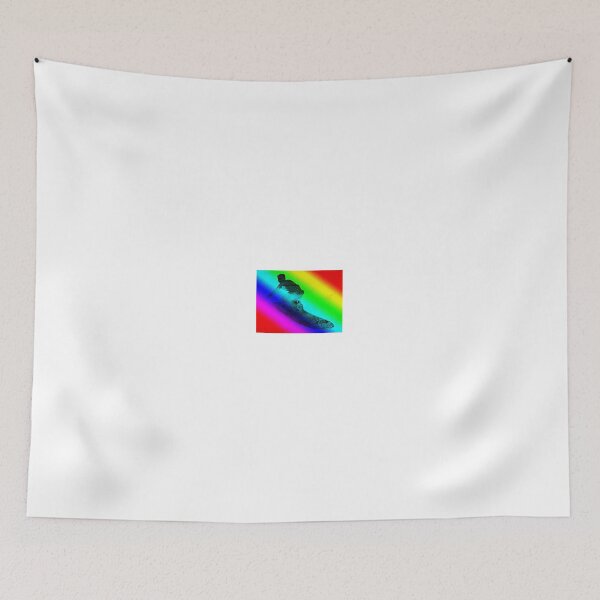 Item preview, Surfing thru the life ,surfing person on rainbow colours  designed and sold by wallartofmio.
