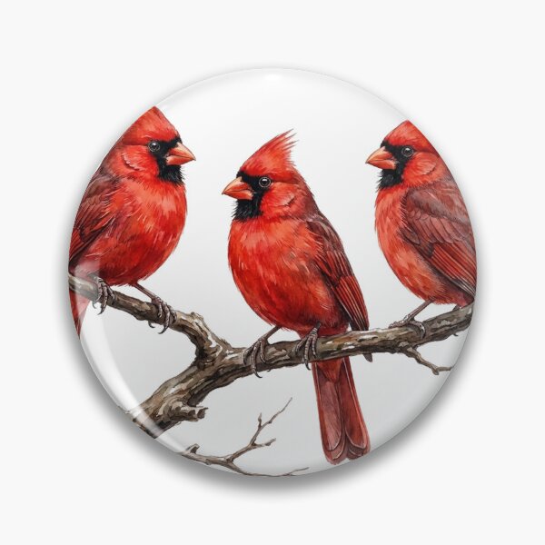 Item preview, Three Red Cardinals  designed and sold by Roy & Tiffany.