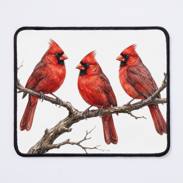 Item preview, Three Red Cardinals  designed and sold by Roy & Tiffany.