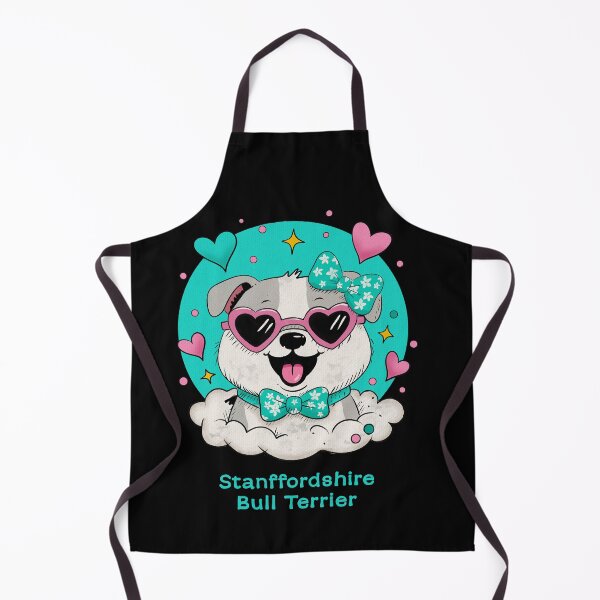 Item preview, Cute Staffordshire Bull Terrier with Heart Sunglasses – Kawaii Dog Lover Gift designed and sold by SimoesArtistry.