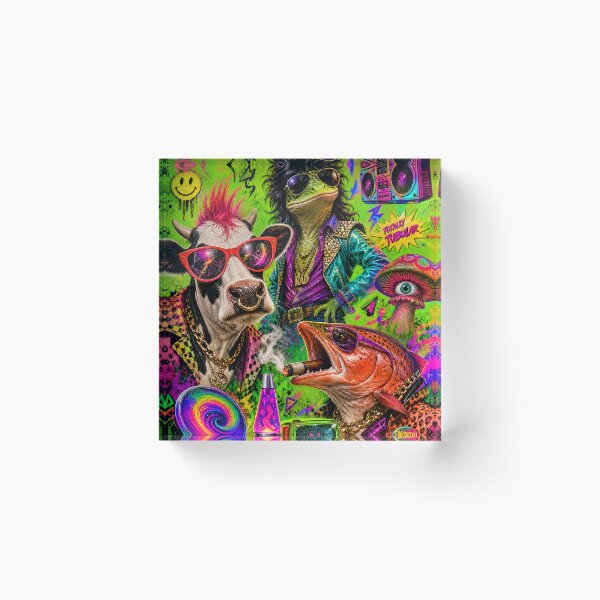 Item preview, Psychedelic Chaos Crew – Neon Surreal Streetwear Design designed and sold by Jandedan.