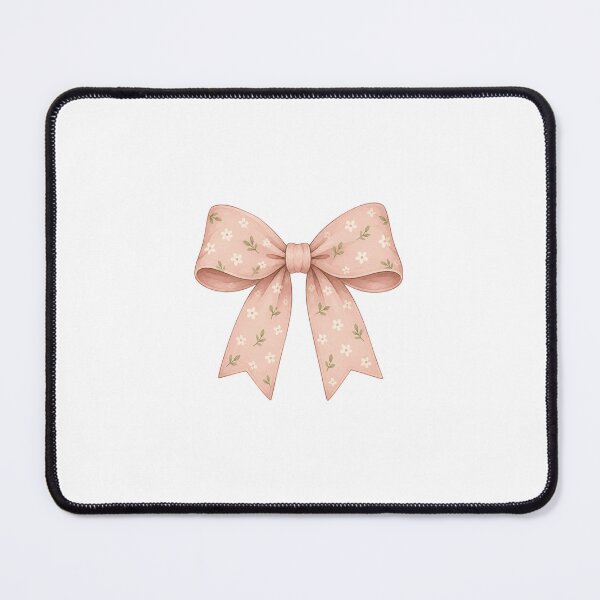 Item preview, Floral Pink Bow Sticker | Coquette Aesthetic Ribbon | Cute Cottagecore Bow designed and sold by PopStickerLab22.