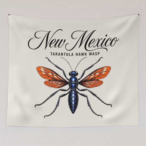 Item preview, New Mexico Tarantula Hawk Wasp Retro Poster designed and sold by The-Drip-Studio.