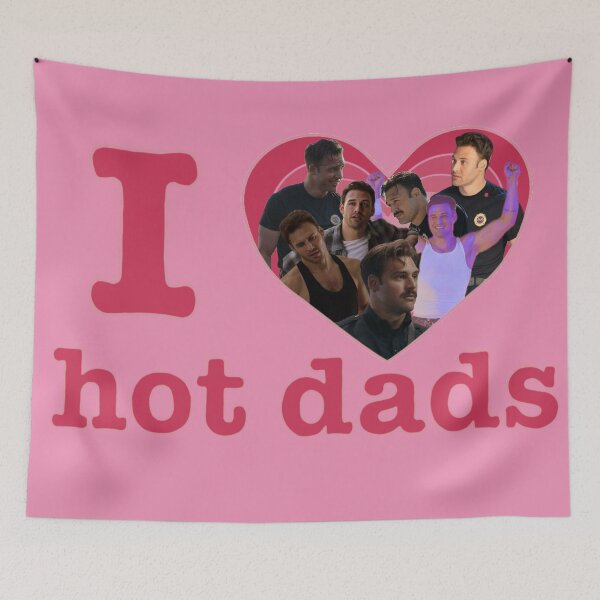Item preview, I Love Hot Dads Eddie Diaz designed and sold by carrie-does-art.
