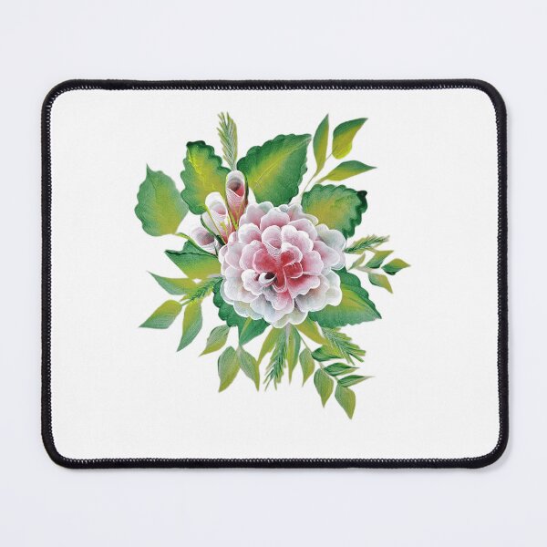 Item preview, Elegant Pink White Flower Hand Painted One Stroke Botanical Art designed and sold by ArtOfMelania.