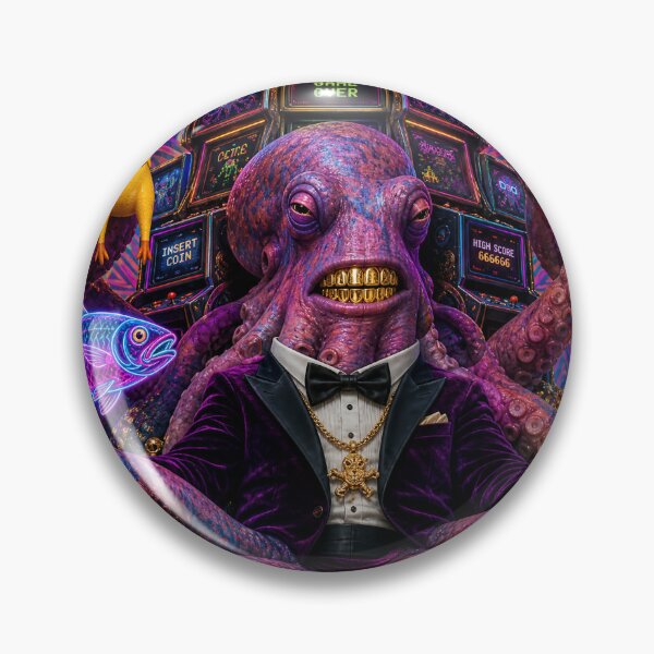 Item preview, Arcade Emperor Octopus – Psychedelic Chaos Throne Design designed and sold by Jandedan.