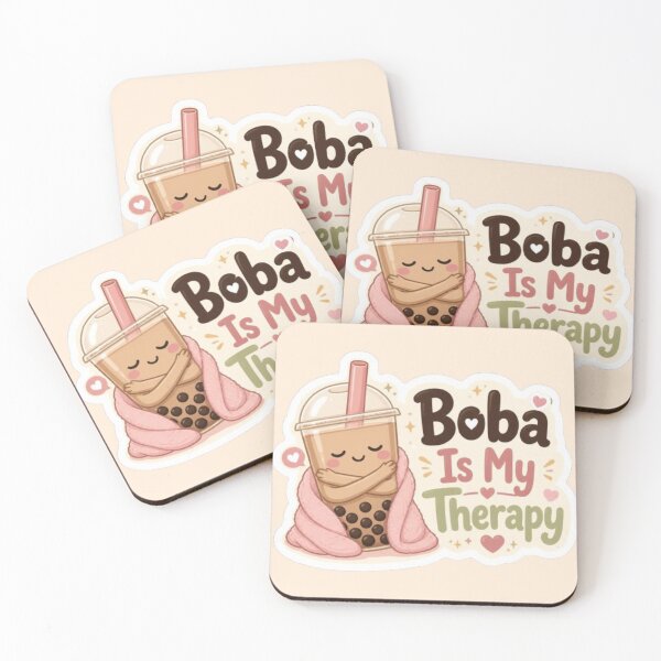 Item preview, Boba Is My Therapy Kawaii Sticker designed and sold by Stylestickers55.