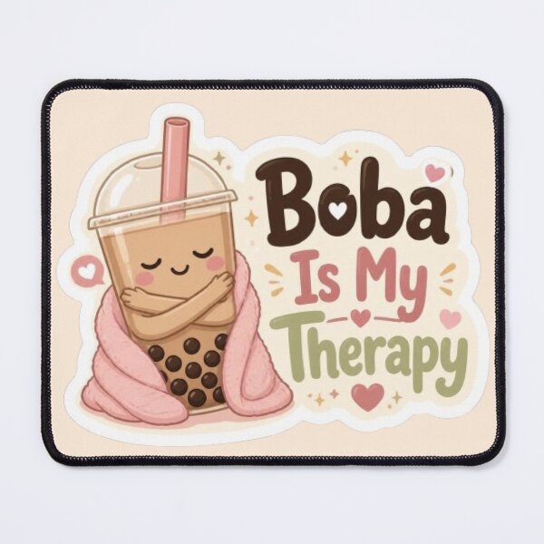 Item preview, Boba Is My Therapy Kawaii Sticker designed and sold by Stylestickers55.