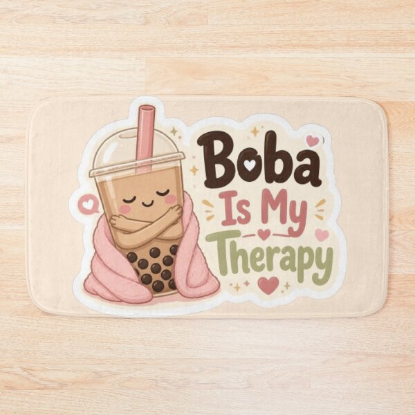 Item preview, Boba Is My Therapy Kawaii Sticker designed and sold by Stylestickers55.