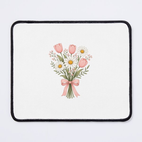 Item preview, Pastel Daisy & Tulip Bouquet Sticker | Cute Floral Bouquet | Cottagecore Botanical Art designed and sold by PopStickerLab22.