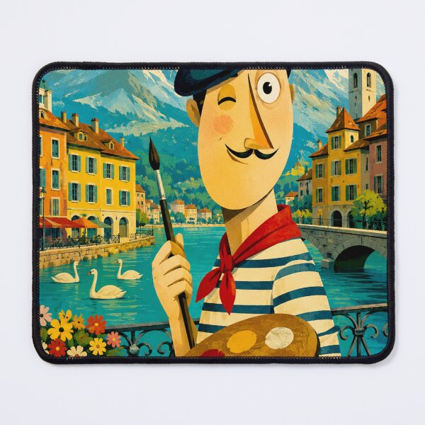 Item preview, Annecy France Vintage Travel Poster | Retro French Alps Art designed and sold by LeQuirks.