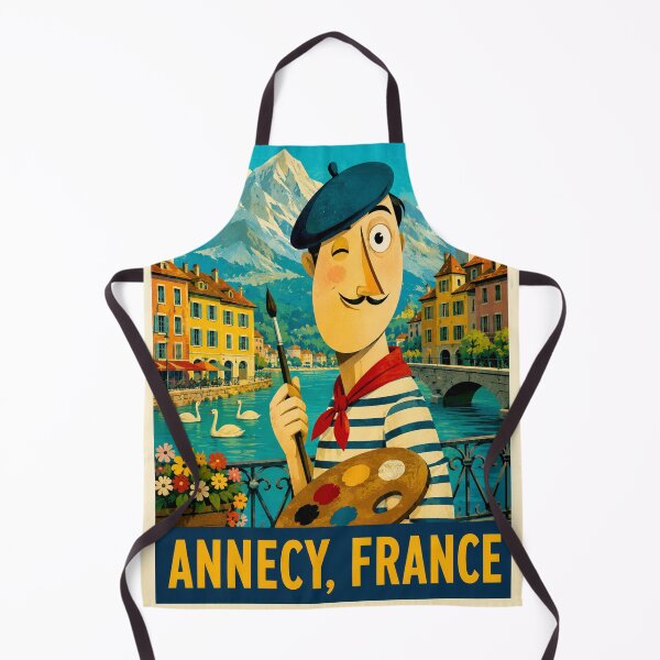 Item preview, Annecy France Vintage Travel Poster | Retro French Alps Art designed and sold by LeQuirks.