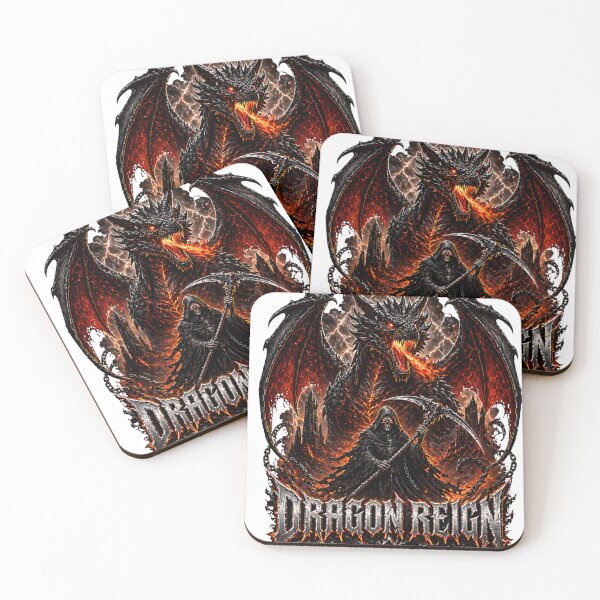 Item preview, Dragon Reign Dark Fantasy Dragon King – Epic Gothic Fire Dragon Artwork designed and sold by BagFactoryUK.