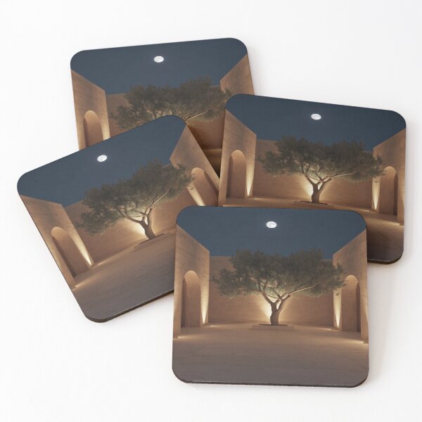 Item preview, Moonlit Courtyard Serenity | Luxury Mediterranean Night Wall Art Print designed and sold by VeloraNature.