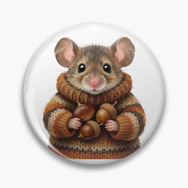 Item preview, Autumn Mouse Sticker | Cute Fall Mouse with Acorns designed and sold by AillustriaAK.