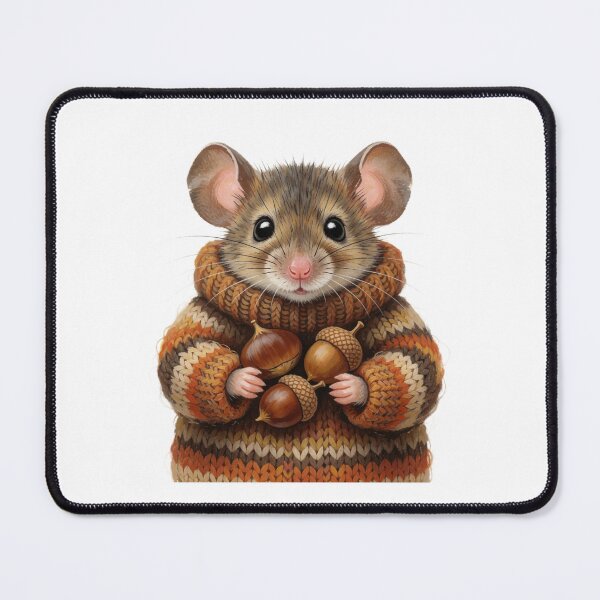 Item preview, Autumn Mouse Sticker | Cute Fall Mouse with Acorns designed and sold by AillustriaAK.