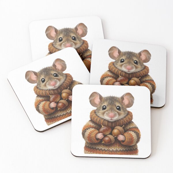 Item preview, Autumn Mouse Sticker | Cute Fall Mouse with Acorns designed and sold by AillustriaAK.