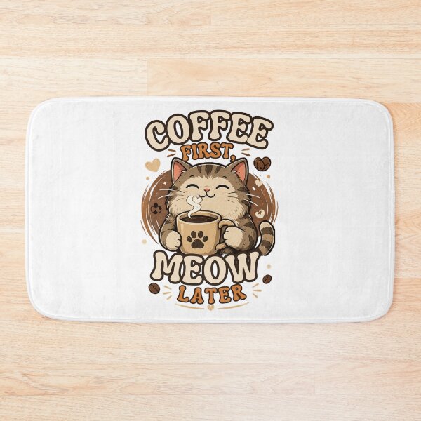 Item preview, Coffee First Meow Later - Funny Cat Lover designed and sold by muhammadkhafidh.
