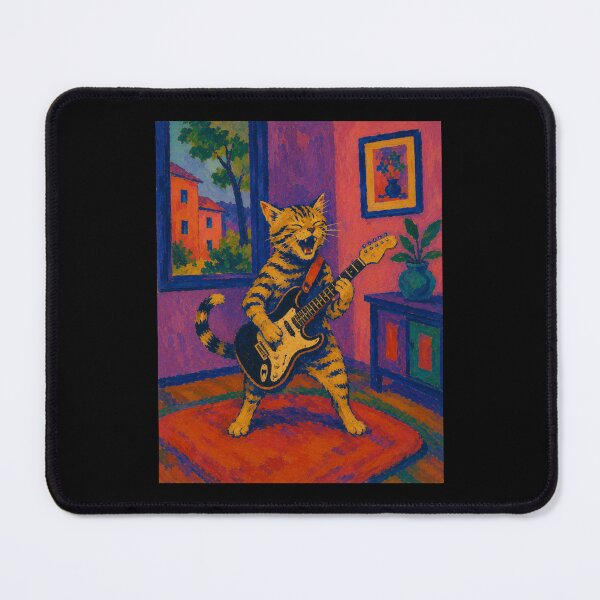 Item preview, Funny Rock Cat Playing Electric Guitar Music Lover  designed and sold by Kladhadredo.