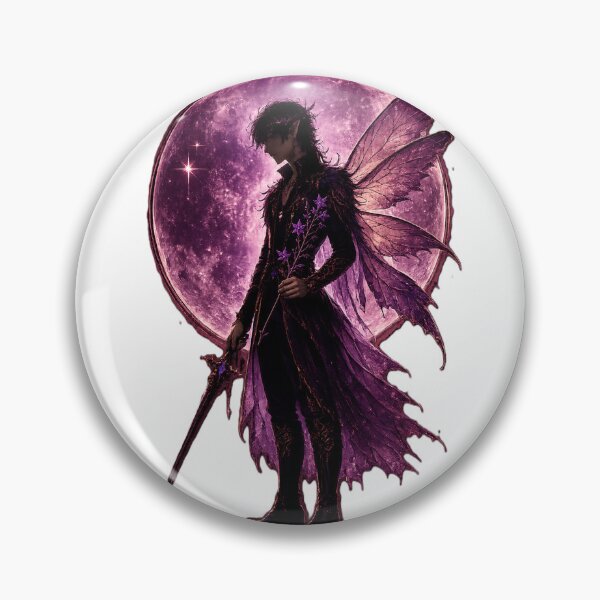 Item preview, Moonshadow Fae Warrior | Dark Fantasy Fairy Under an Amethyst Moon designed and sold by MysticPurpleHue.