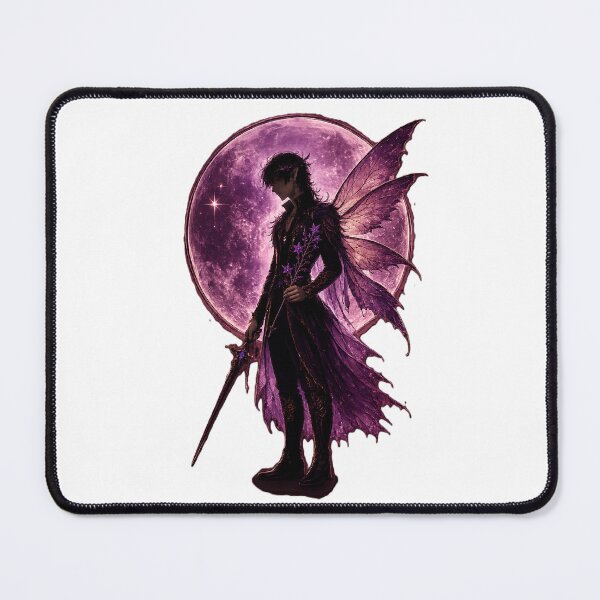 Item preview, Moonshadow Fae Warrior | Dark Fantasy Fairy Under an Amethyst Moon designed and sold by MysticPurpleHue.