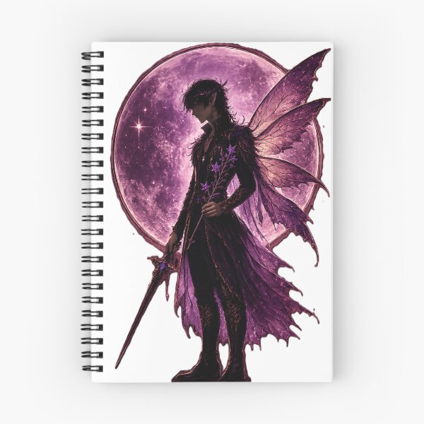 Item preview, Moonshadow Fae Warrior | Dark Fantasy Fairy Under an Amethyst Moon designed and sold by MysticPurpleHue.