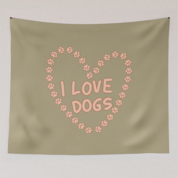 Item preview, I LOVE DOGS Cute Paws designed and sold by HugSomeNettles.