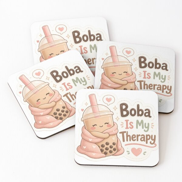 Item preview, Boba Is My Therapy Kawaii Sticker designed and sold by Stylestickers55.