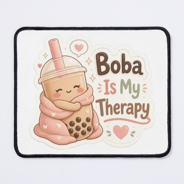 Item preview, Boba Is My Therapy Kawaii Sticker designed and sold by Stylestickers55.
