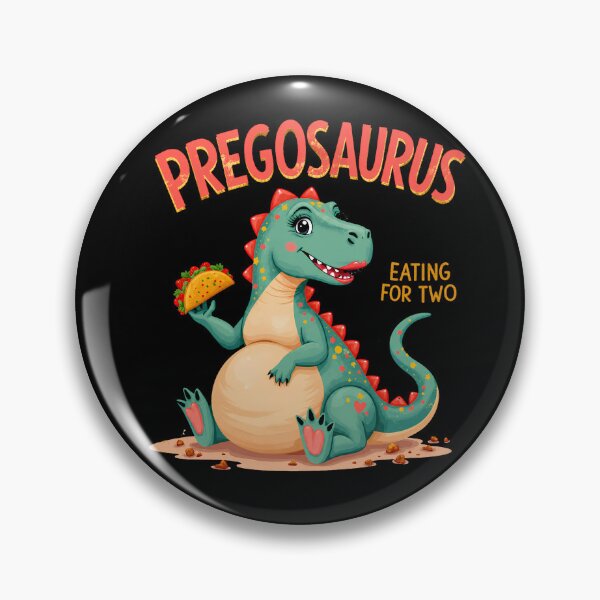 Item preview, Pregosaurus Eating For Two Funny Pregnancy Dinosaur designed and sold by LunaMagicStudio.