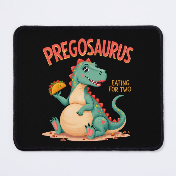 Item preview, Pregosaurus Eating For Two Funny Pregnancy Dinosaur designed and sold by LunaMagicStudio.