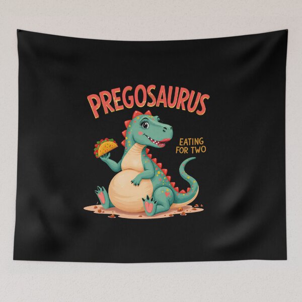 Item preview, Pregosaurus Eating For Two Funny Pregnancy Dinosaur designed and sold by LunaMagicStudio.