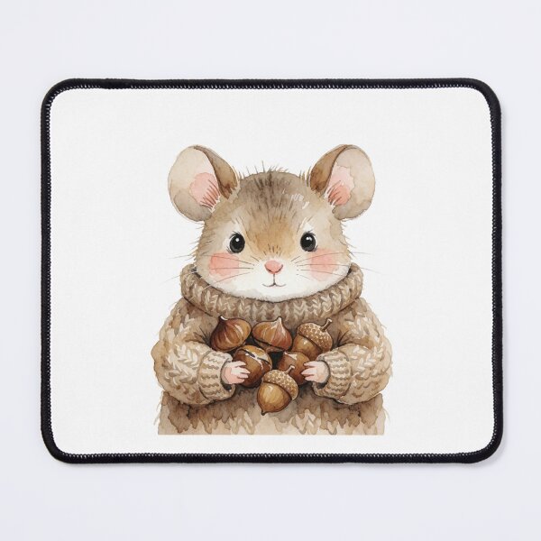 Item preview, Autumn Mouse Sticker | Cute Fall Mouse with Acorns designed and sold by AillustriaAK.