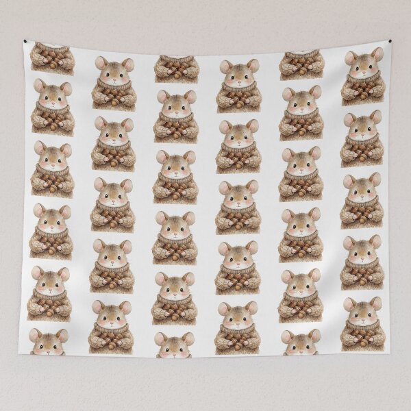 Item preview, Autumn Mouse Sticker | Cute Fall Mouse with Acorns designed and sold by AillustriaAK.