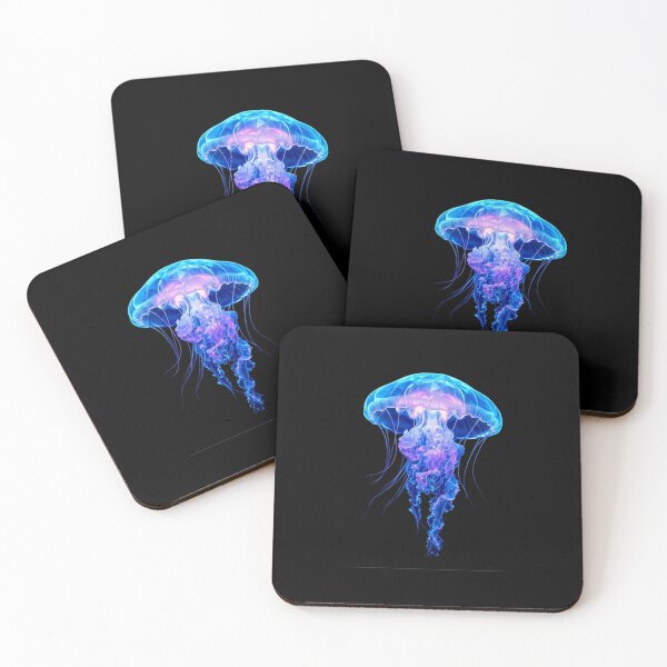 Item preview, Bioluminescent Jellyfish Neon Ocean Deep Sea designed and sold by RakyLaky.