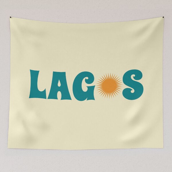 Item preview, Lagos Nigeria | Retro Groovy Sunny Travel Souvenir designed and sold by MammothArt.