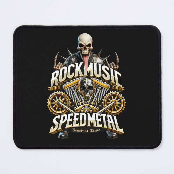 Item preview, Rock music, speed metal, skull, engine block, festival time designed and sold by Segasprojects.