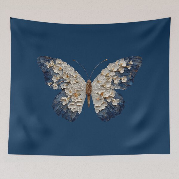 Item preview, Blue White Butterfly Aesthetic designed and sold by daila70.