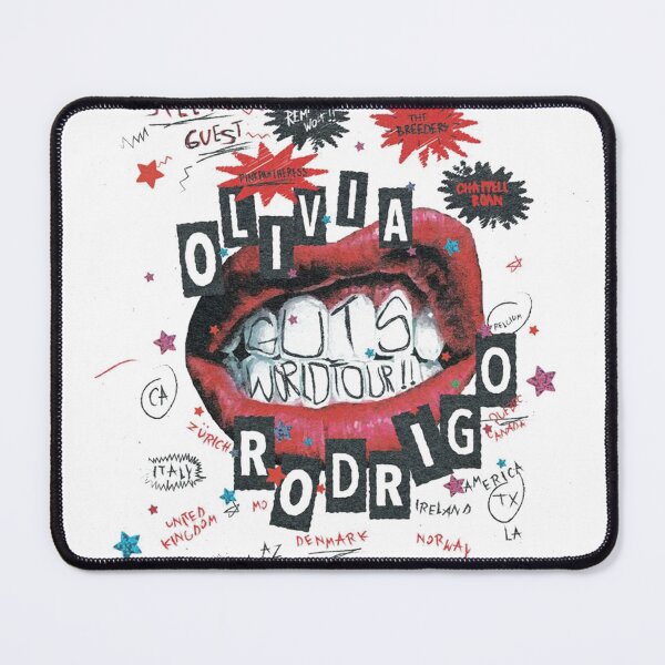 Item preview, Olivia GUTS World Tour Fan Art Poster – Punk Collage Lips Graphic Print designed and sold by gringoods.